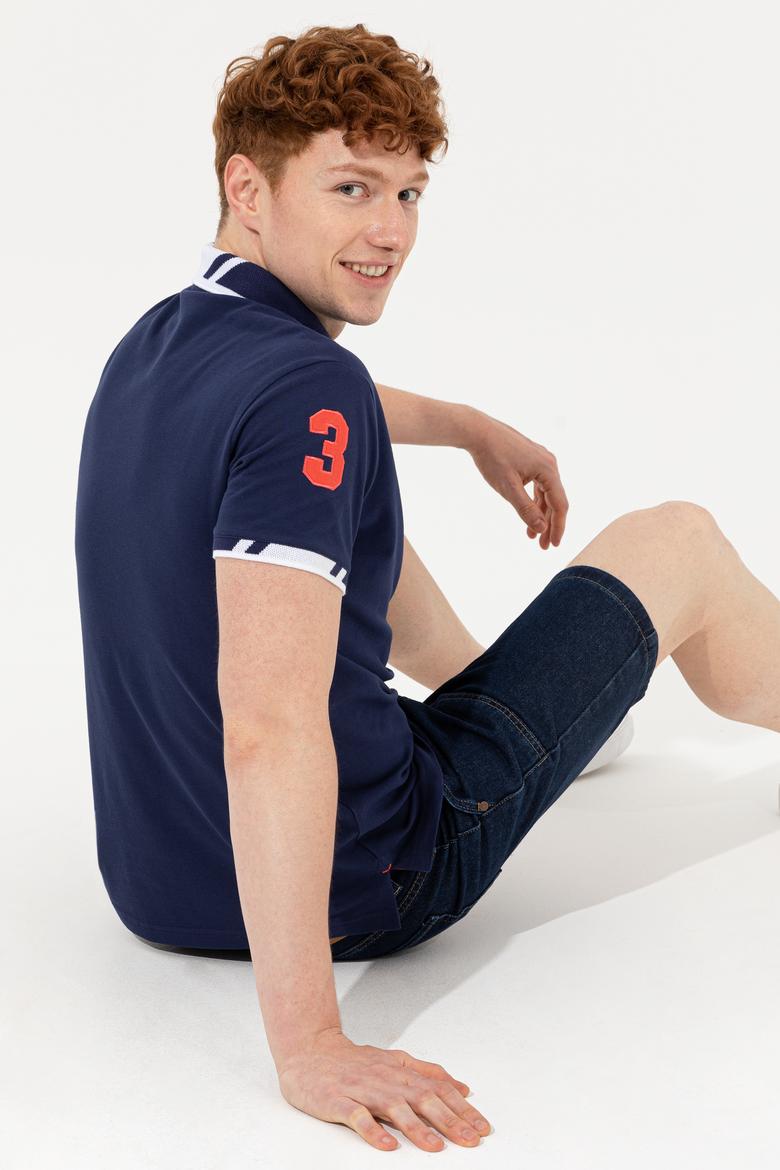 Erkek Lacivert Basic Tişört - 50249140057