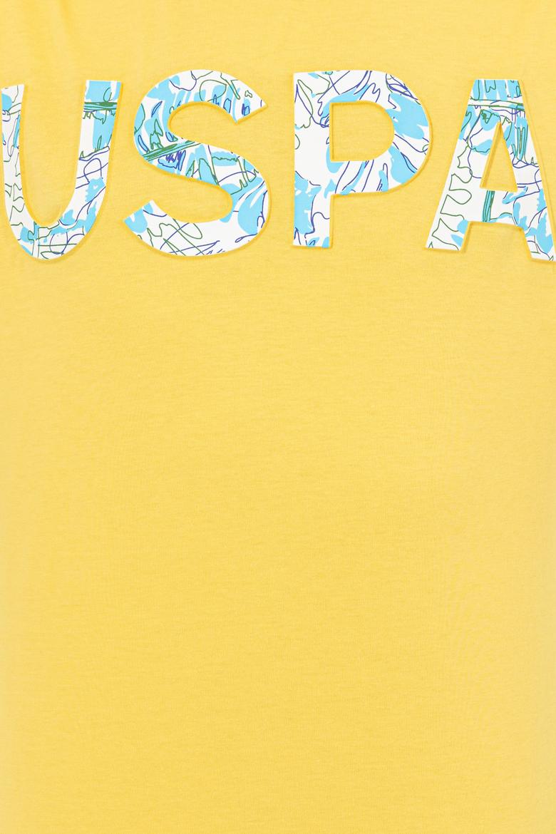 Erkek Açık Sarı Bisiklet Yaka Tişört - 50248598145