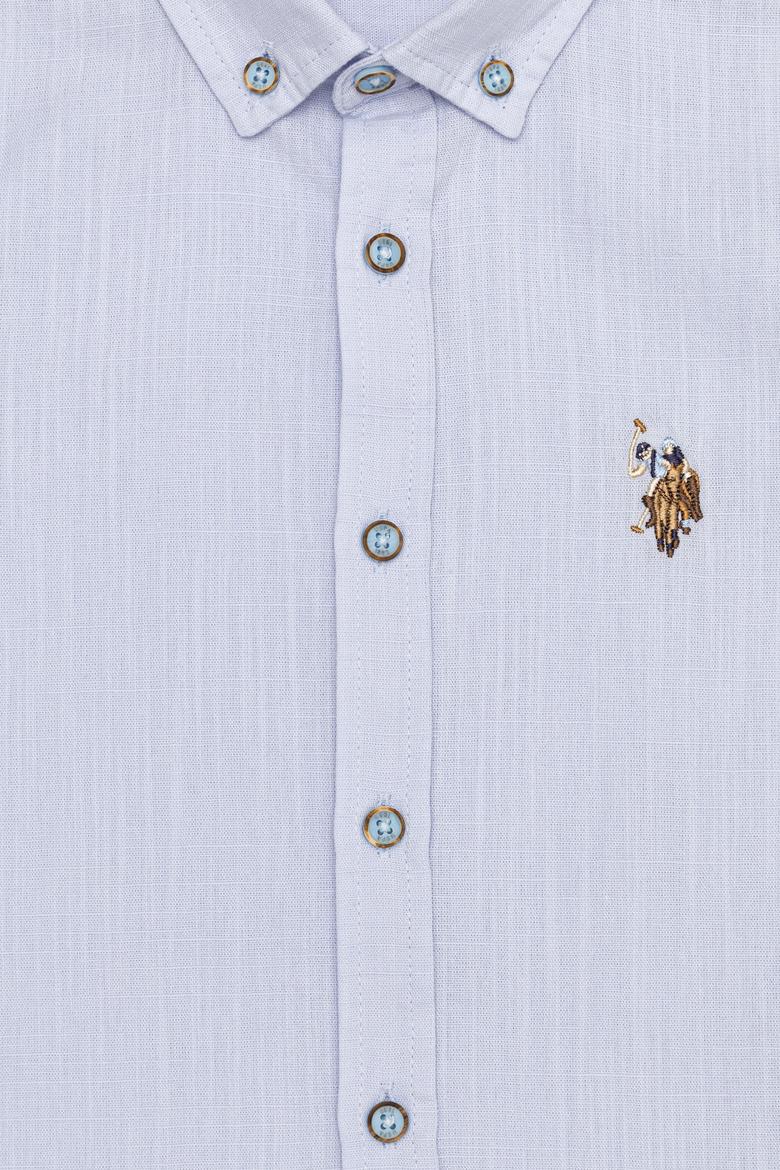 Erkek Çocuk Açık Mavi Kısa Kollu Gömlek - 50247971023