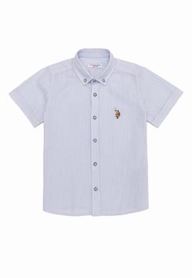 Erkek Çocuk Açık Mavi Kısa Kollu Gömlek - 50247971023