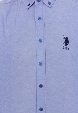 Erkek Saks Uzun Kollu Basic Gömlek - 50254188052