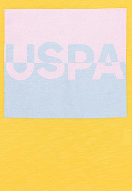 Kız Çocuk Açık Sarı Bisiklet Yaka Tişört - 50252289002