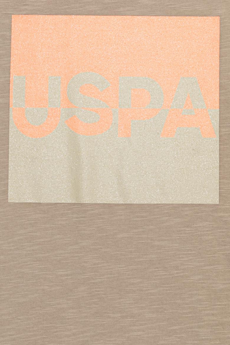 Kız Çocuk Haki Bisiklet Yaka Tişört - 50252289024