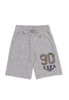 Çocuk Gri Melanj Örme Şort - 50252223047