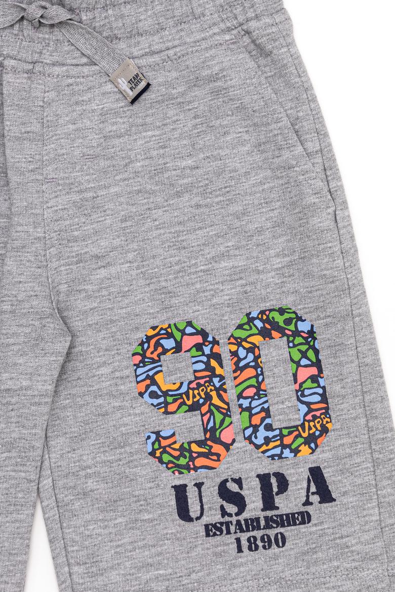 Çocuk Gri Melanj Örme Şort - 50252223047