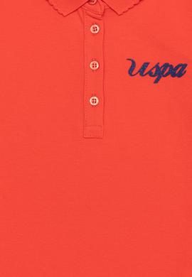 Kız Çocuk Kırmızı Basic Polo Yaka Tişört - 50253145073