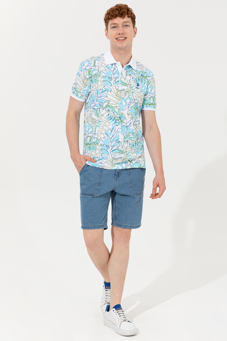 Erkek Petrol Polo Yaka Tişört - 50248520018