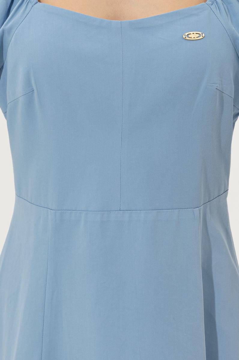 Kadın Mavi Dokuma Elbise