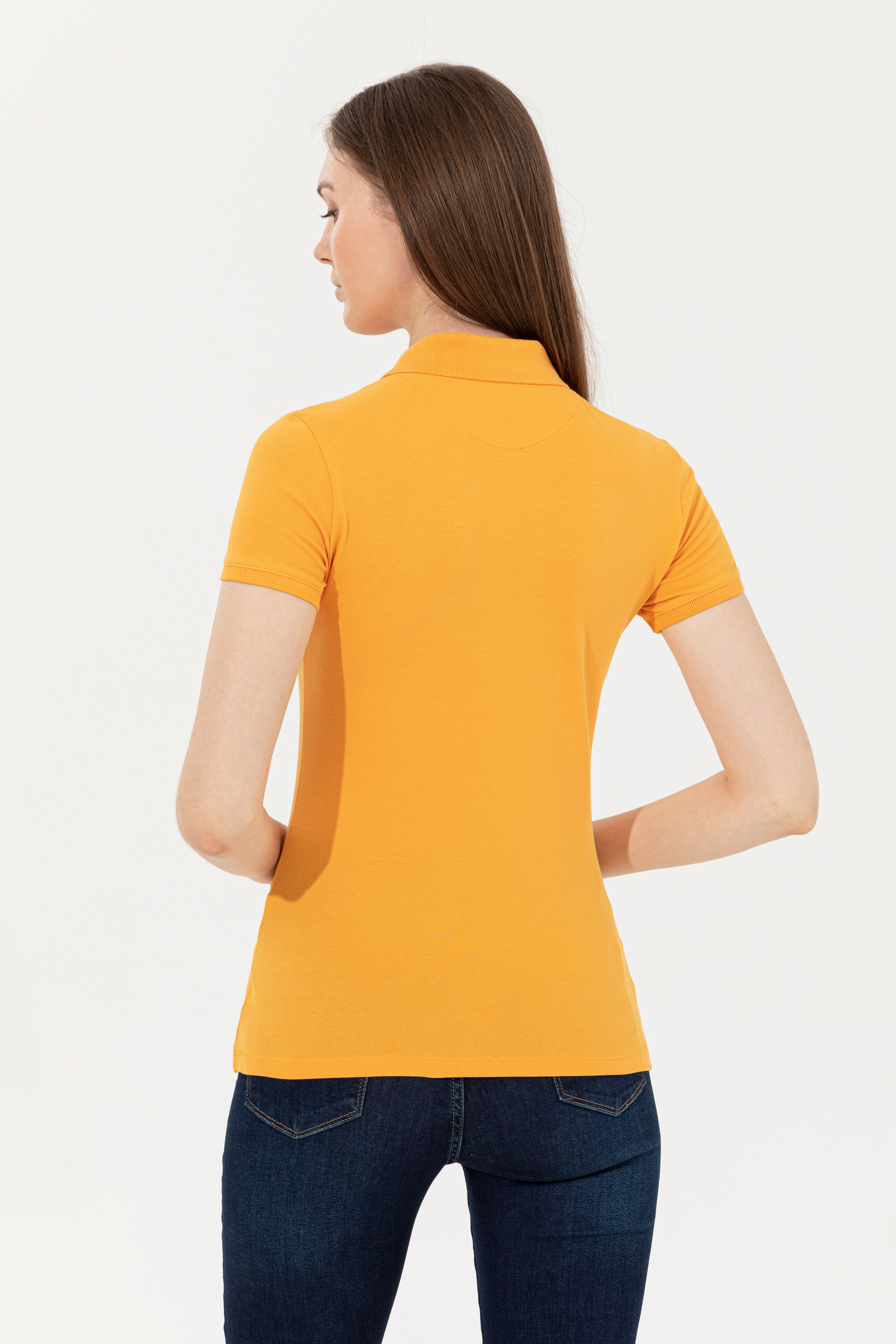 تی شرت آستین کوتاه اندامی یقه پولو زنانه یو اس پولو | U.S. Polo Assn. - تصویر 5