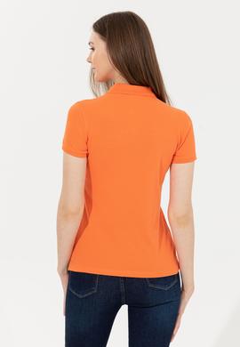 Kadın Turuncu Basic Polo Yaka Tişört - 50246278046