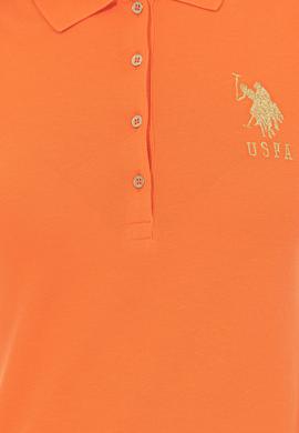 Kadın Turuncu Basic Polo Yaka Tişört - 50246278046