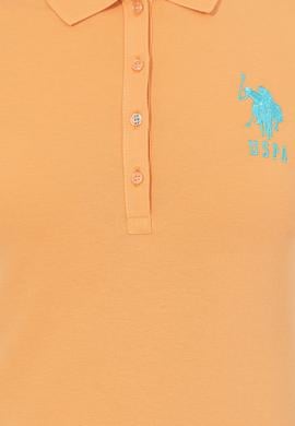 Kadın Turuncu Basic Polo Yaka Tişört - 50248991118