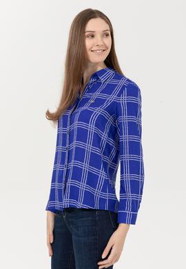 Kadın Mavi Uzun Kollu Gömlek - 50246551004