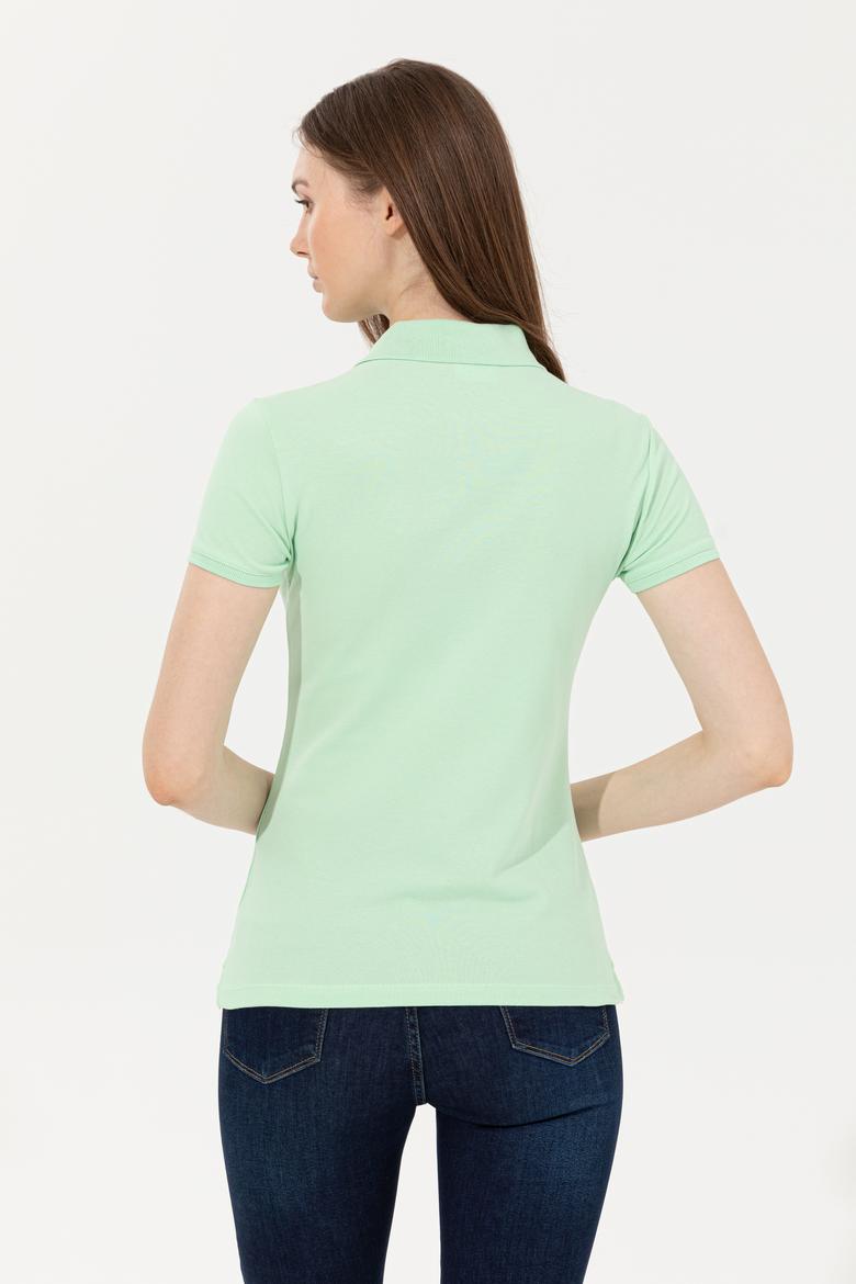 Kadın Mint Basic Polo Yaka Tişört - 50246278086