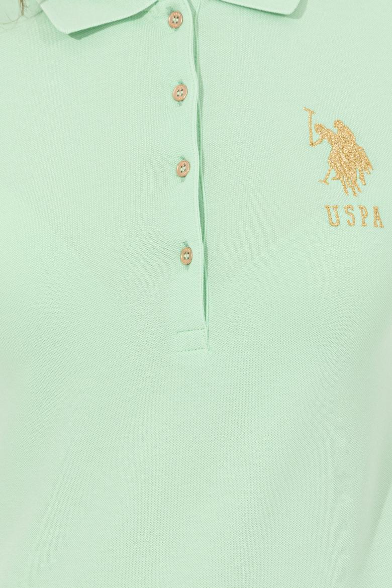 Kadın Mint Basic Polo Yaka Tişört - 50246278086