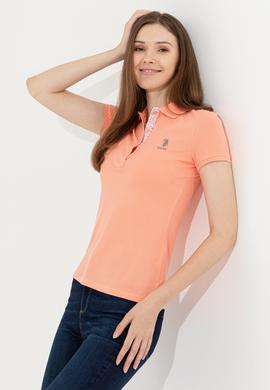 Kadın Somon Basic Polo Yaka Tişört - 50246287063