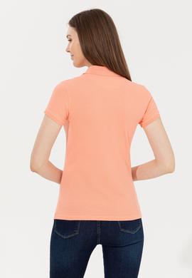Kadın Somon Basic Polo Yaka Tişört - 50246287063