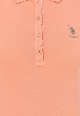 Kadın Somon Basic Polo Yaka Tişört - 50246287063