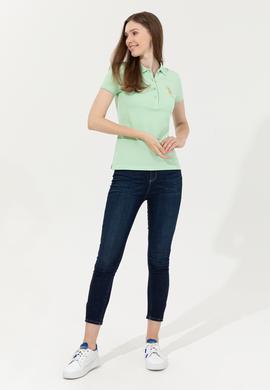 Kadın Mint Basic Polo Yaka Tişört - 50246278086