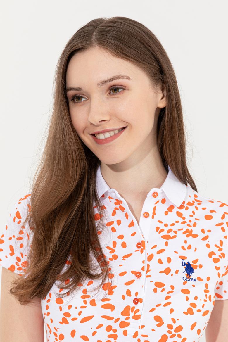 Kadın Turuncu Polo Yaka Tişört - 50248980014