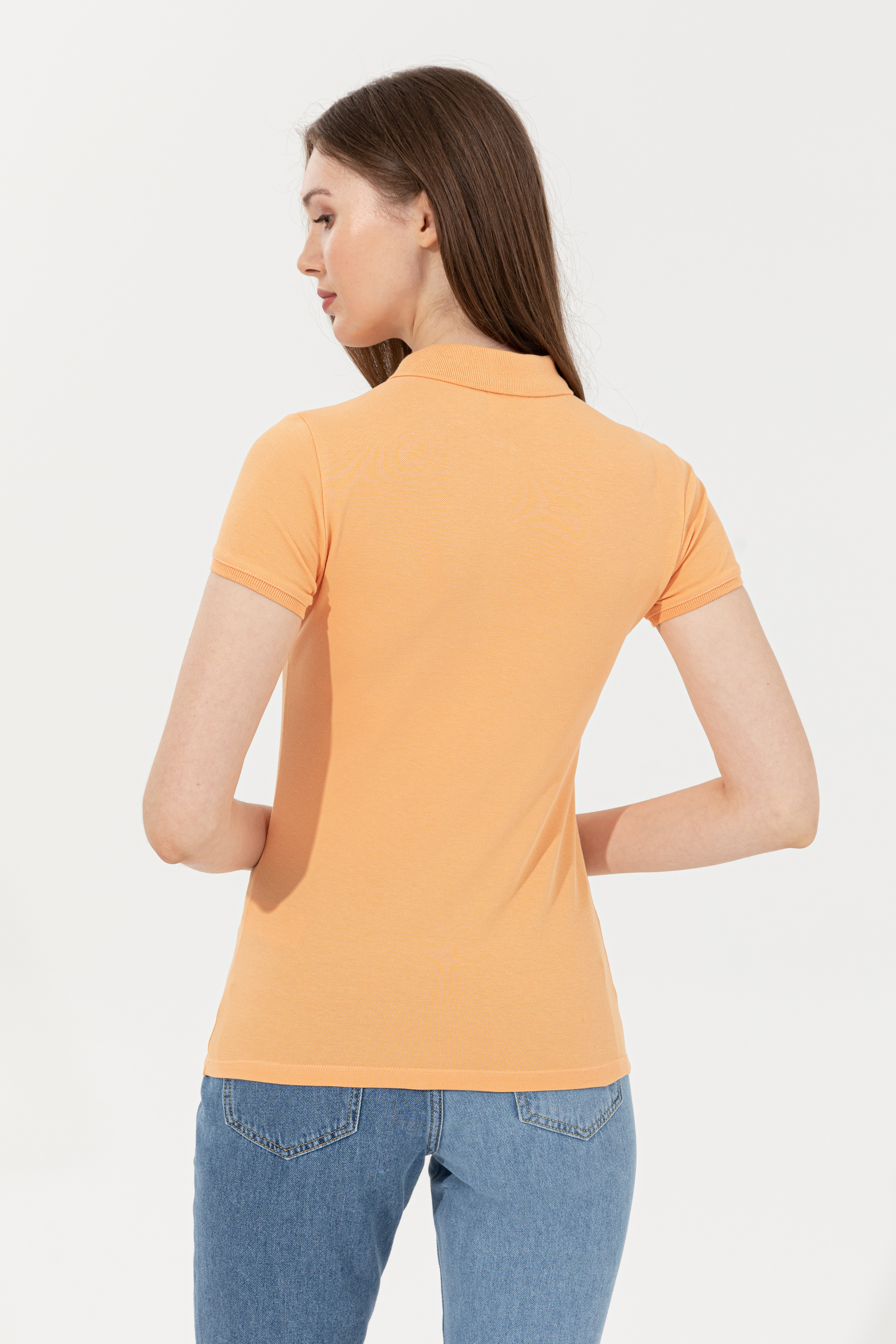 تی شرت آستین کوتاه اندامی یقه پولو زنانه یو اس پولو | U.S. Polo Assn. - تصویر 5