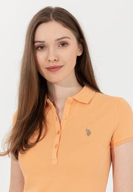 Kadın Turuncu Basic Polo Yaka Tişört - 50246272214