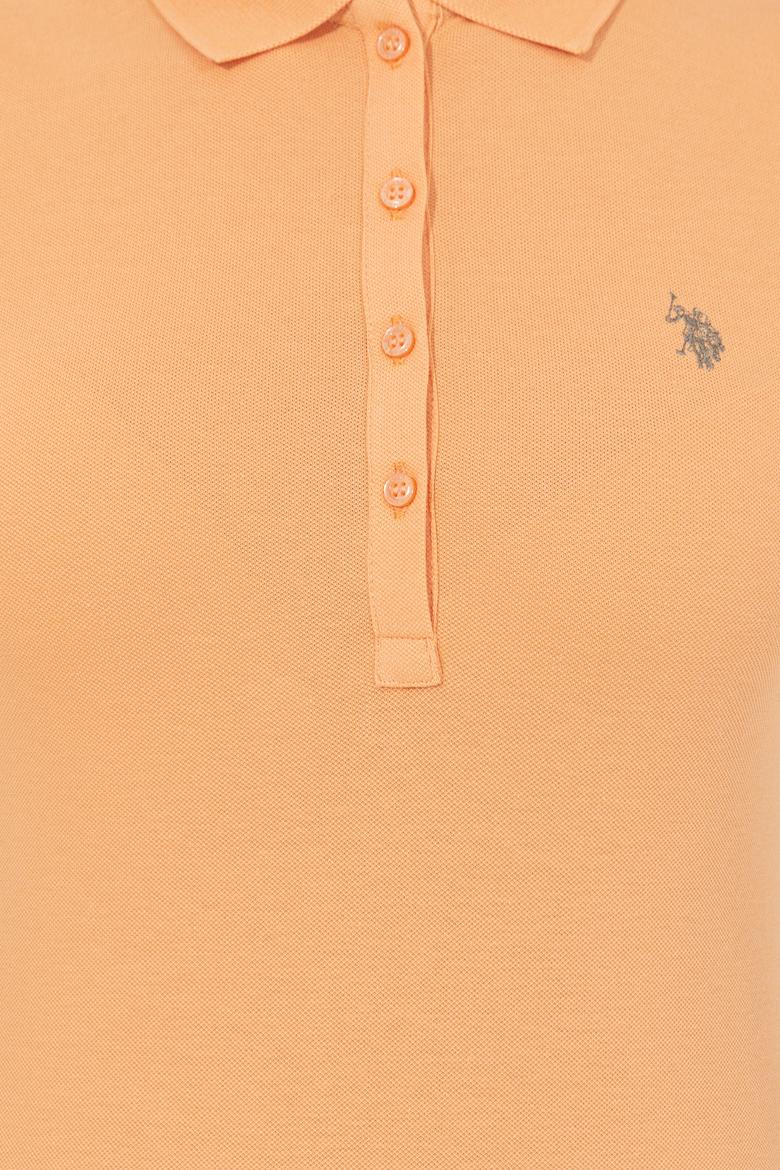 Kadın Turuncu Basic Polo Yaka Tişört - 50246272214