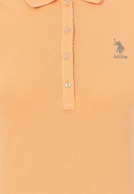 Kadın Turuncu Basic Polo Yaka Tişört - 50246287111