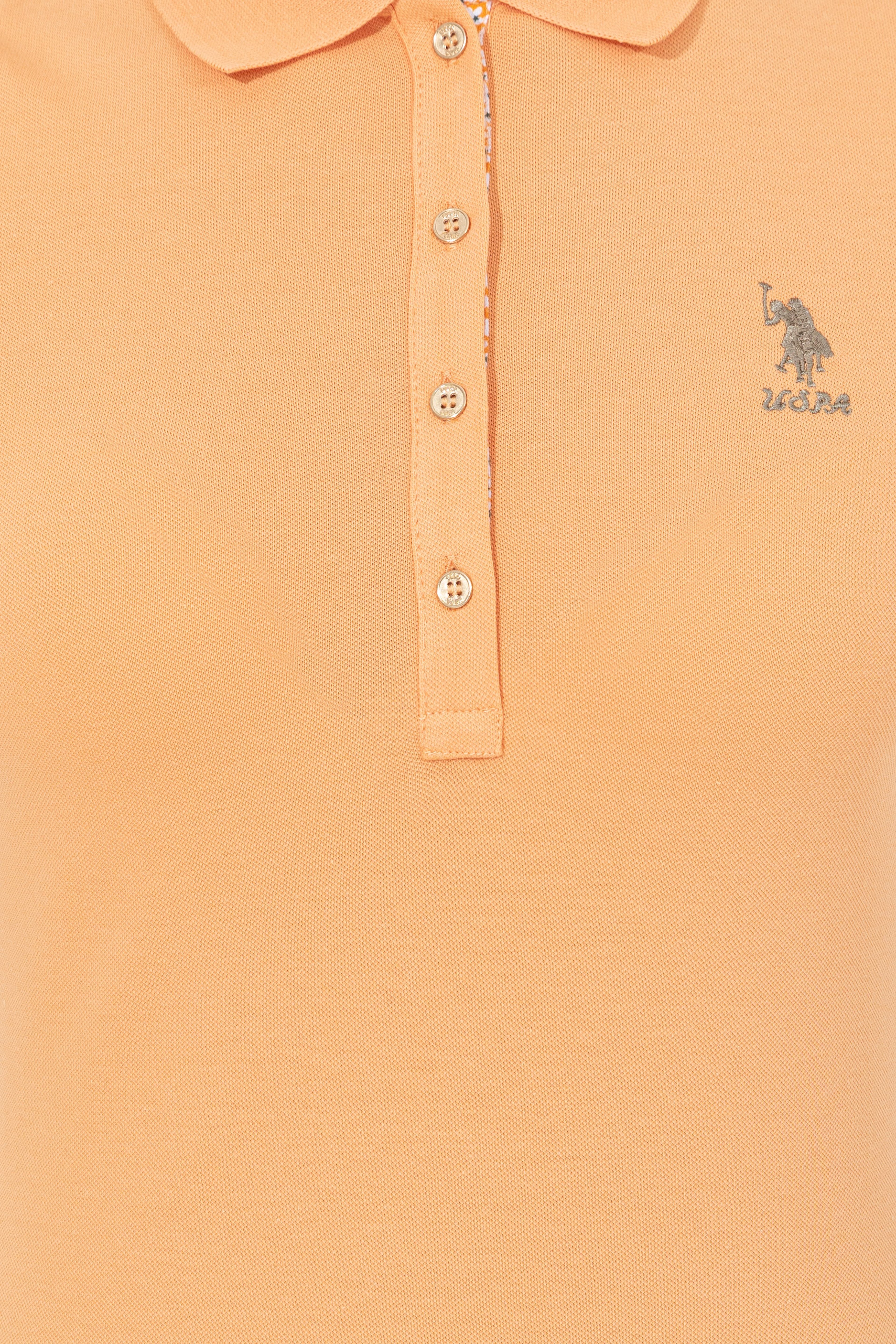 Kadın Turuncu Basic Polo Yaka Tişört