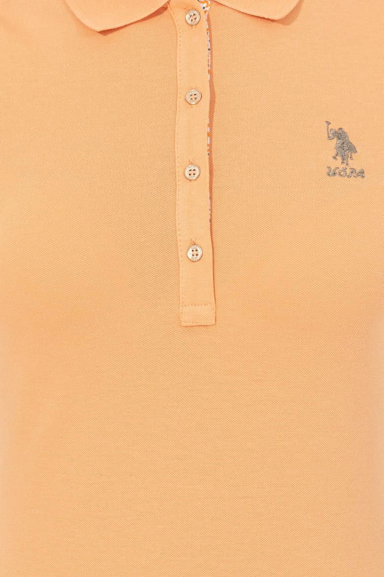 Kadın Turuncu Basic Polo Yaka Tişört - 50246287111