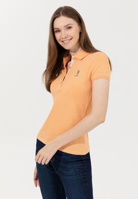 Kadın Turuncu Basic Polo Yaka Tişört - 50246287111