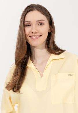 Kadın Açık Sarı Uzun Kollu Gömlek - 50247456038