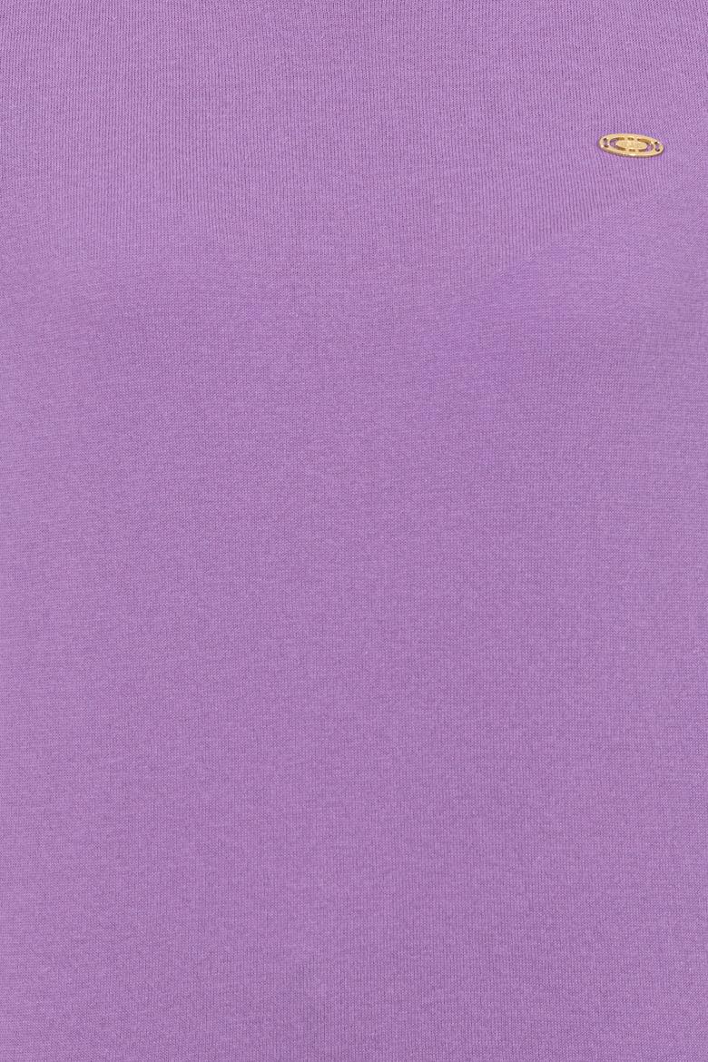 Kadın Lila Bisiklet Yaka Basic Kazak - 50251905130