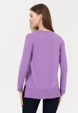 Kadın Lila Bisiklet Yaka Basic Kazak - 50251905130