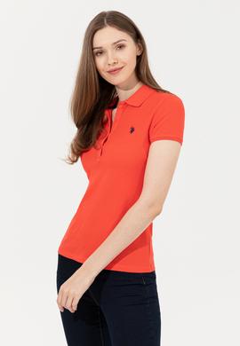 Kadın Kırmızı Basic Polo Yaka Tişört - 50246272238