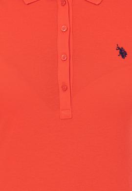 Kadın Kırmızı Basic Polo Yaka Tişört - 50246272238