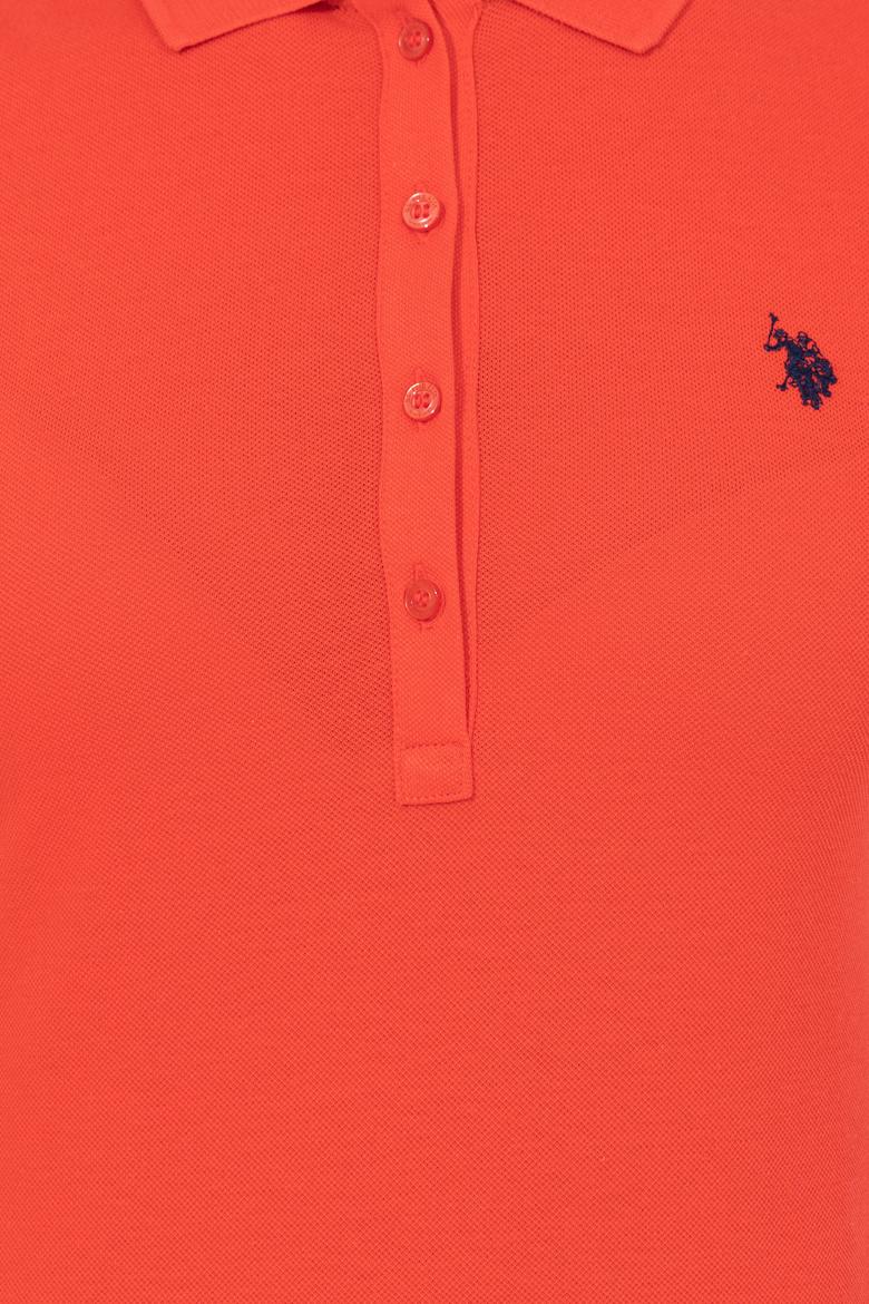 Kadın Kırmızı Basic Polo Yaka Tişört - 50246272238