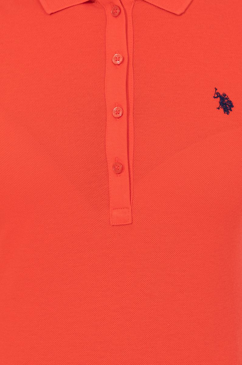 Kadın Kırmızı Basic Polo Yaka Tişört