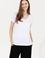 Kadın Beyaz V Yaka Basic Tişört