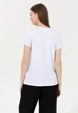 Kadın Beyaz V Yaka Basic Tişört - 50246033024