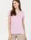 Kadın Manolya V Yaka Basic Tişört