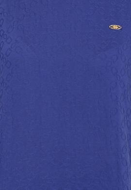 Kadın Mavi Bisiklet Yaka Tişört - 50249039023