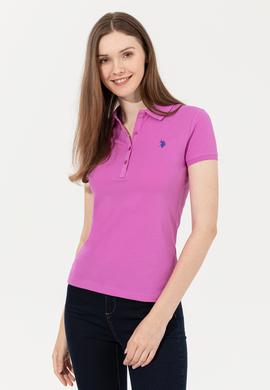 Kadın Menekşe Basic Polo Yaka Tişört - 50246272200