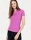 Kadın Menekşe Basic Polo Yaka Tişört