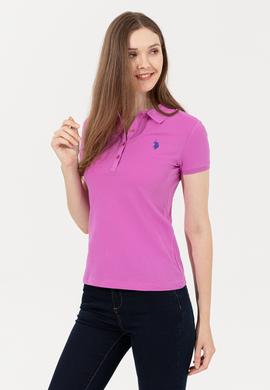 Kadın Menekşe Basic Polo Yaka Tişört - 50246272200