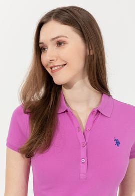 Kadın Menekşe Basic Polo Yaka Tişört - 50246272200