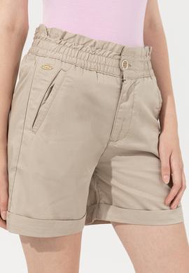 Kadın Haki Dokuma Şort - 50246051008