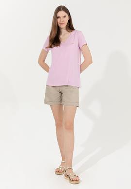 Kadın Haki Dokuma Şort - 50246051008