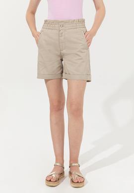 Kadın Haki Dokuma Şort - 50246051008