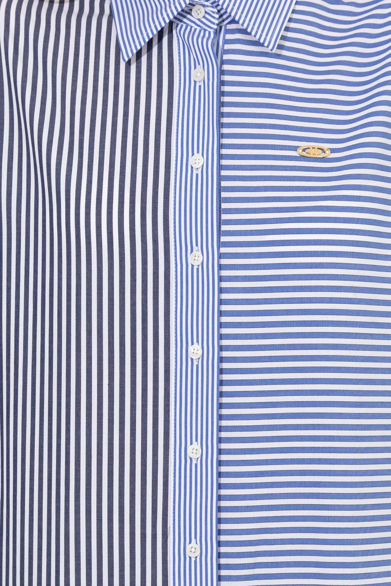 Kadın Mavi Uzun Kollu Gömlek - 50246448012